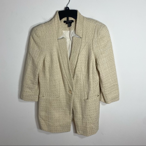 Etcetera Ivory Blazer Women’s Sz 10 Single Button Jacket - Picture 2 of 7